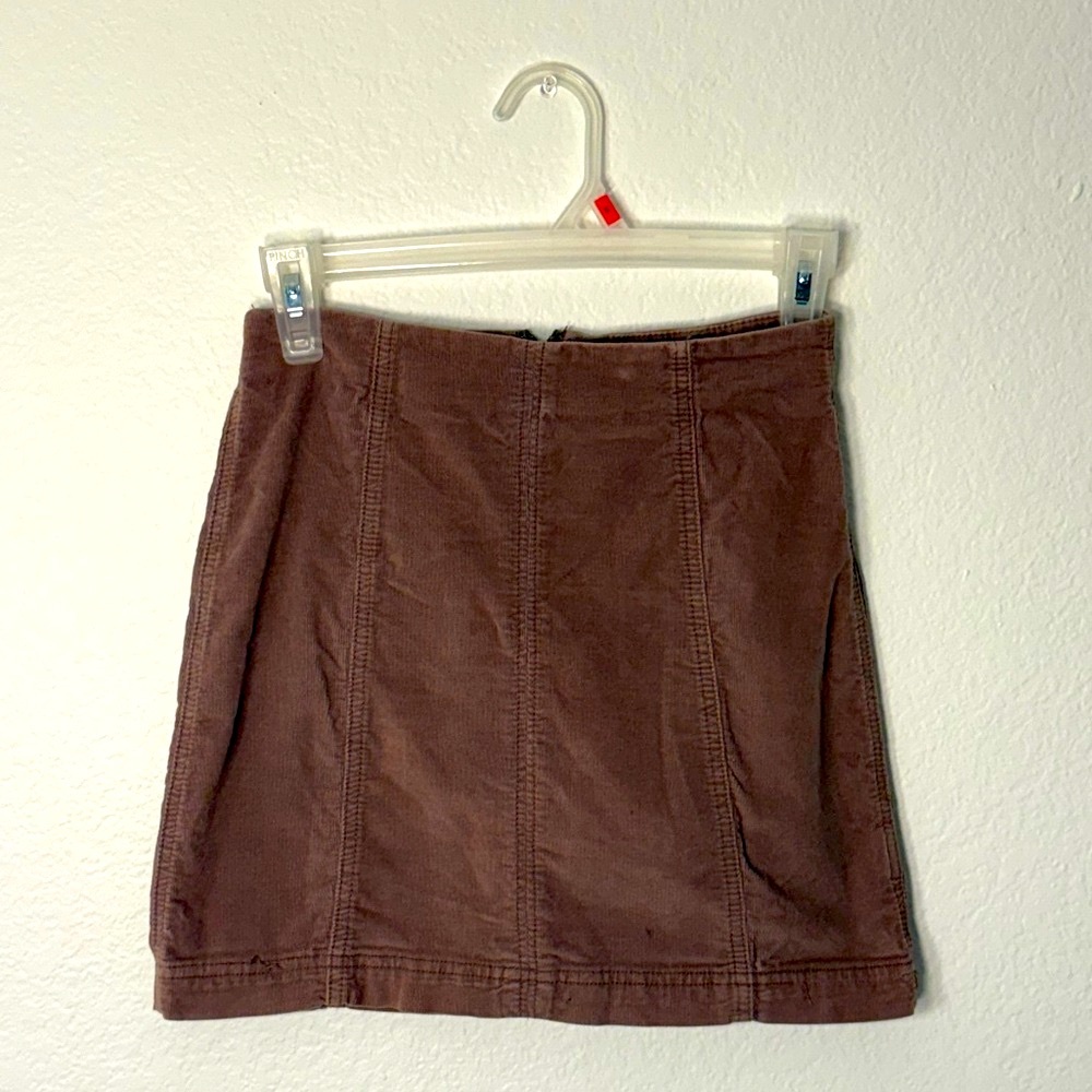 Free People Chocolate Mini Skirt